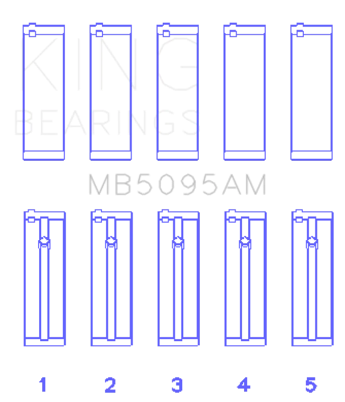 King Engine Bearings Toyota 1E/2E (1.3L) (Size STD) Performance Main Bearing Set - Main Product View