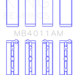 Load image into Gallery viewer, King Engine Bearings Toyota 1Mzfe (Size +0.25mm) Main Bearing Set - Side View
