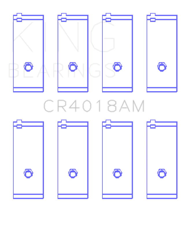King Engine Bearings Toyota 1S/4S/2SELC/3SFE/3SGELC Connecting Rod Bearing Set - Size STD - Side View