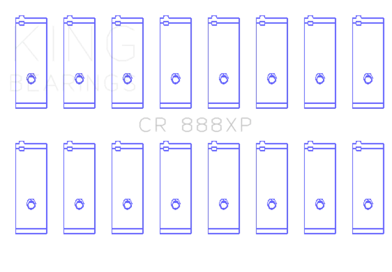 King Engine Bearings Toyota 1UZ-FE / 2UZ-FE / 3UZ-FE (Size +0.25mm) Connecting Rod Bearing Set - Main Product View