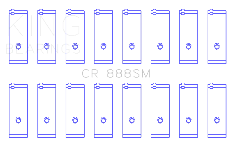 King Engine Bearings Toyota 1Uz-Fe/2Uz-Fe/3Uz-Fe (Size +0.25mm) Connecting Rod Bearing Set - Detail View