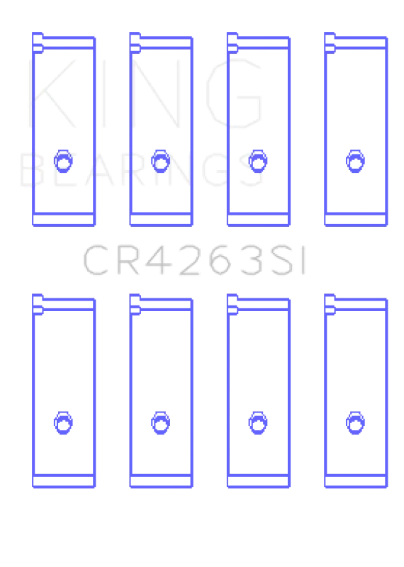 King Engine Bearings Toyota 1Zz-Fe 1.4L/1.6L (Size +0.75mm) Connecting Rod Bearing Set - Side View