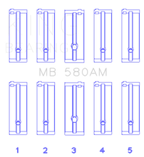 Load image into Gallery viewer, King Engine Bearings Toyota 21R/(Size +0.25mm) Main Bearing Set - Detail View