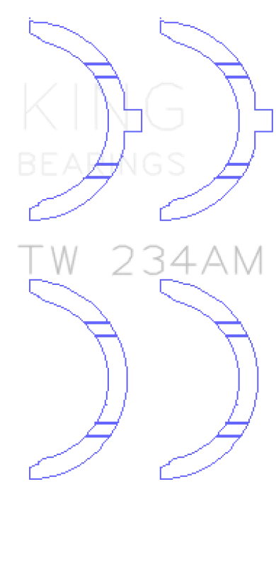 King Engine Bearings Toyota 22RE Thrust Washer Set - Side View