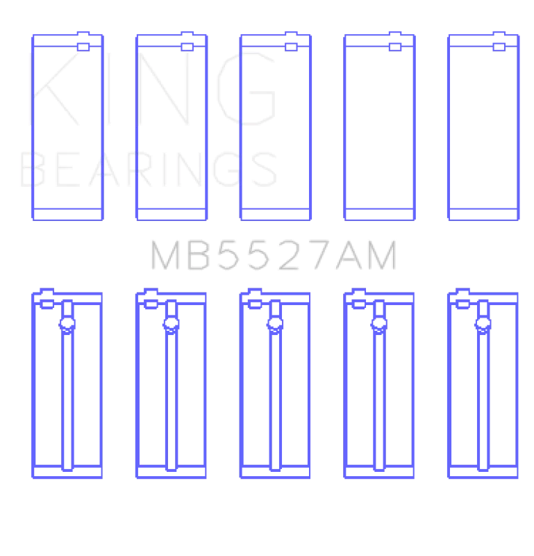 King Engine Bearings Toyota 2A/3A/4A Crankshaft Main Bearing Set - Main Product View