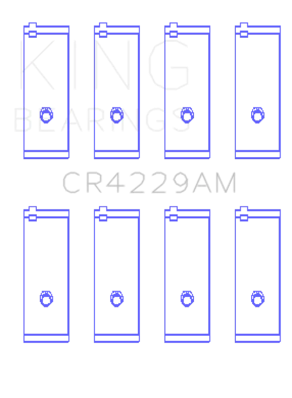 King Engine Bearings Toyota 2E (Size +0.25mm) Connecting Rod Bearing Set - Side View