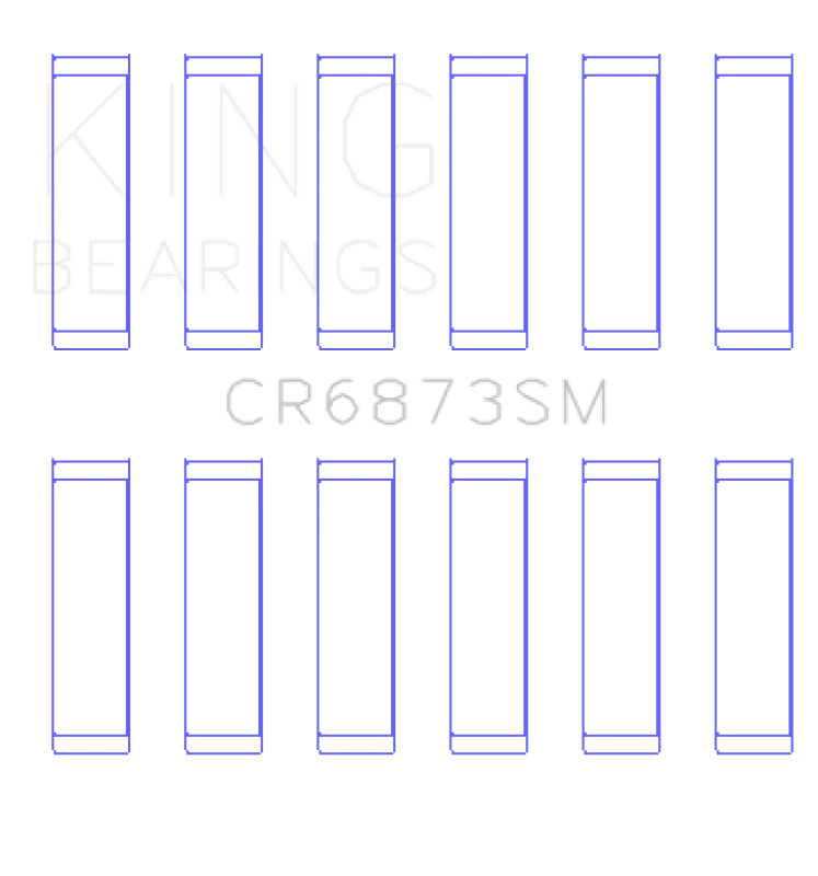 King Engine Bearings Toyota 2Gr-Fe/3Gr-Fe (Size +0.25mm) Connecting Rod Bearing Set - Side View