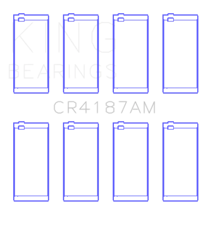 King Engine Bearings Toyota 2Lt/3L (Size +0.50mm) Connecting Rod Bearing Set - Side View
