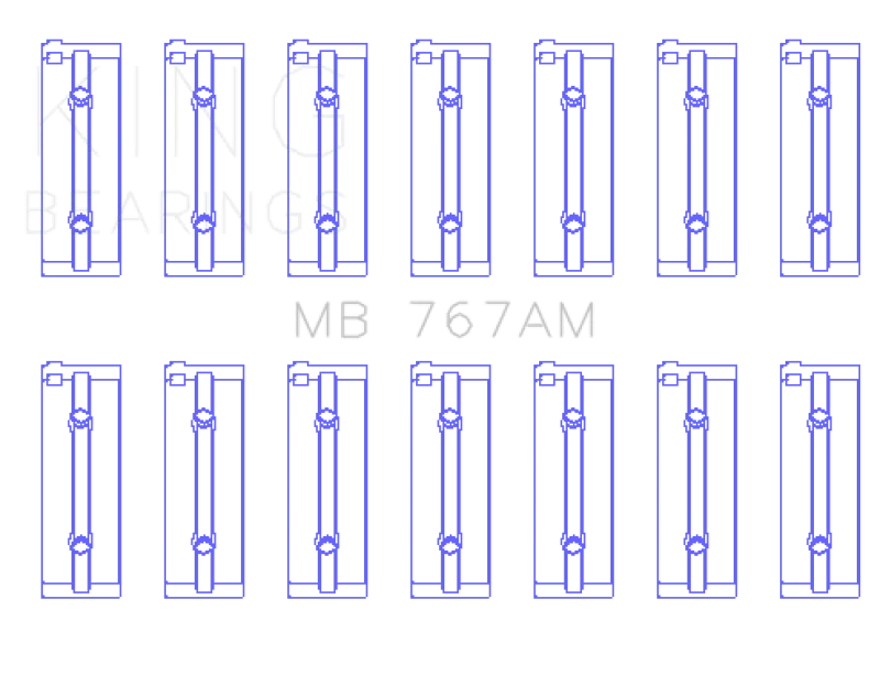King Engine Bearings Toyota 2M/4M/5ME/5MGE/7MGE/7MGTE (Size +0.5) Main Bearing Set - Main Product View
