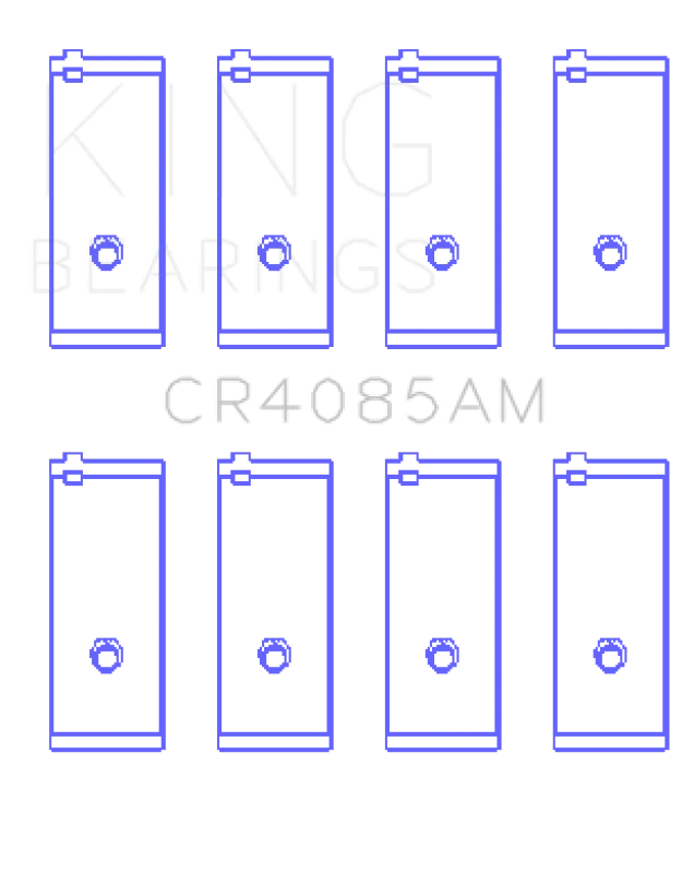 King Engine Bearings Toyota 2T/3T/3T-G/4T-G (Size +0.25mm) Connecting Rod Bearing Set - Side View