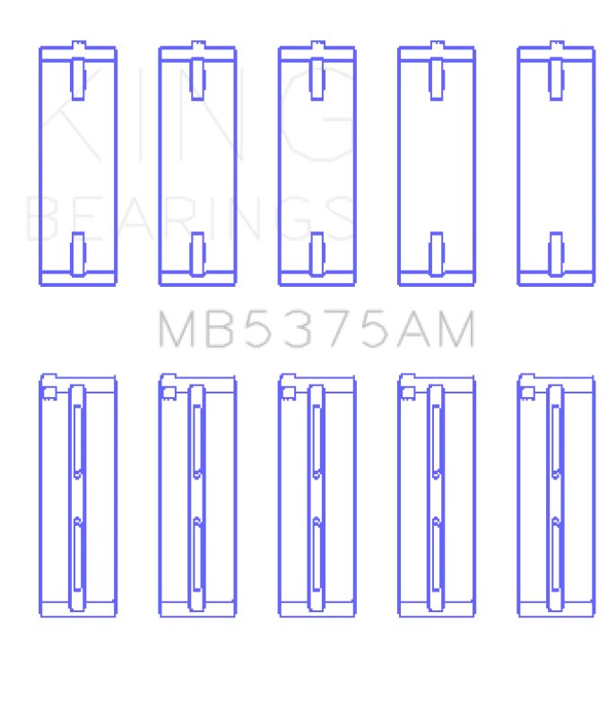King Engine Bearings Toyota 2Zzge (Size +0.50mm) Main Bearing Set - Main Product View