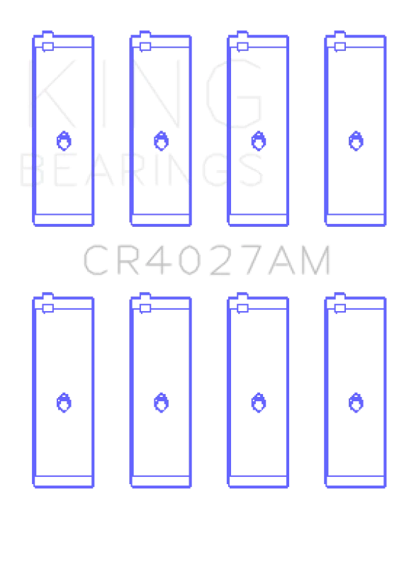 King Engine Bearings Toyota 3E (Size +0.25mm) Connecting Rod Bearing Set - Side View