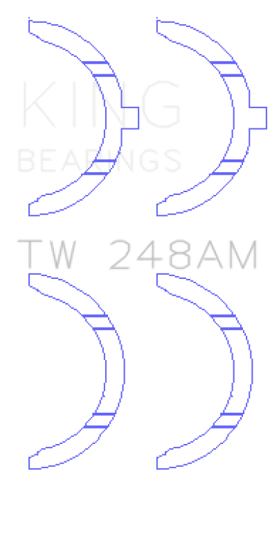 King Engine Bearings Toyota 3E/3EE/5EFE Thrust Washer Set - Side View