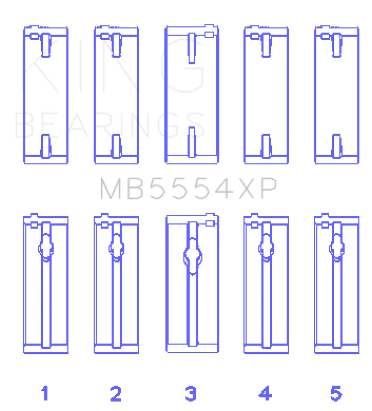 King Engine Bearings Toyota 3SGTE Performance Main Bearing Set - Size STD - Main Product View