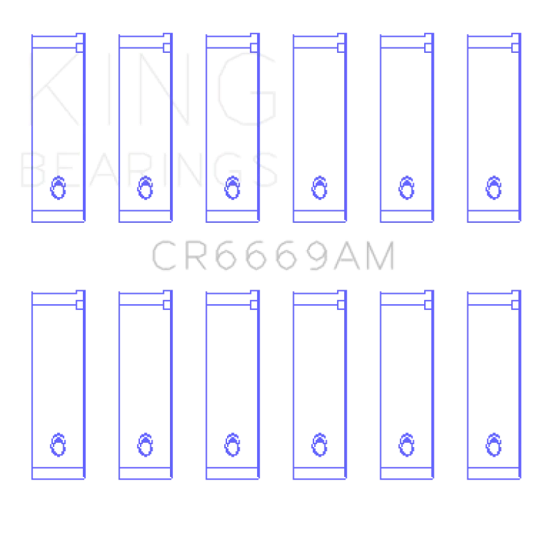 King Engine Bearings Toyota 3Vze 2958Cc (Standard Size) Connecting Rod Bearing Set - Side View
