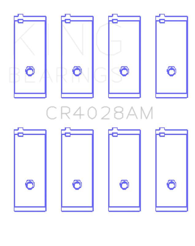 King Engine Bearings Toyota 3Y (Size +0.75mm) Connecting Rod Bearing Set - Side View