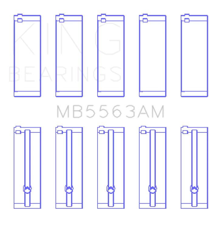King Engine Bearings Toyota 3Y (Size +0.75mm) Main Bearing Set - Side View