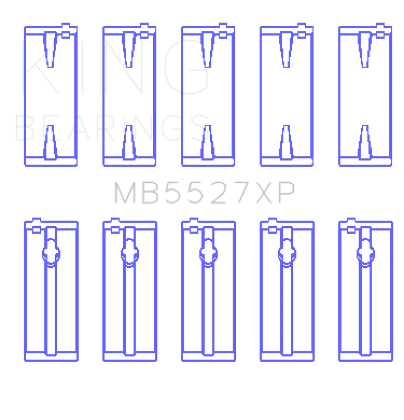 King Engine Bearings Toyota 4AGE/4AGZE 16V 1.6L (Size STDX) Performance Main Bearing Set - Main Product View