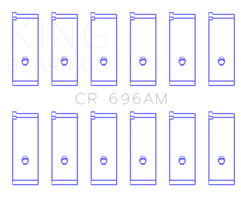 King Engine Bearings Toyota 5ME/5MGE/7MGE/7MGTE Rod Bearing Set - Size STD - Detail View