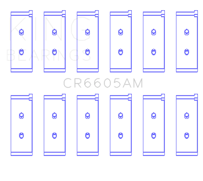 King Engine Bearings Toyota 5ME/5MGE/7MGE/7MGTE Rod Bearing Set - Size STD - Side View