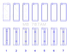Load image into Gallery viewer, King Engine Bearings Toyota 5ME/5MGE/7MGE/7MGTE (Size STD) Main Bearing Set - Size STD - Detail View