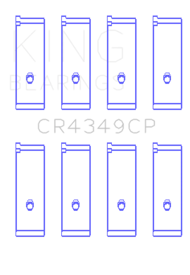 King Engine Bearings Toyota Scion XA/XB 1NZFE (Size 0.5) Tri-Metal Copper Lead Rod Bearing Set - Side View