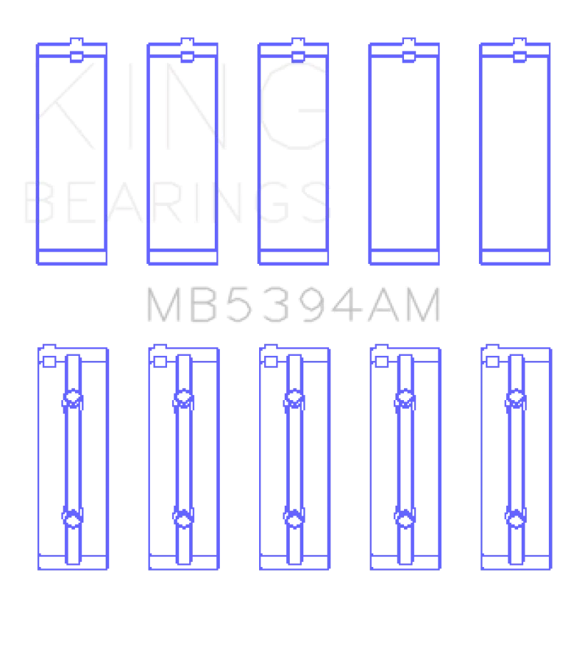 King Engine Bearings Toyota Scion XA/XB 1NZFE (Size STD) Bi-Metal Aluminum Main Bearing Set - Side View
