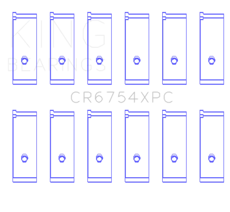 King Engine Bearings Toyota2JZGE/2JZGTE 3.0L pMaxKote Performance Rod Bearing Set - Size +.026mm - Main Product View