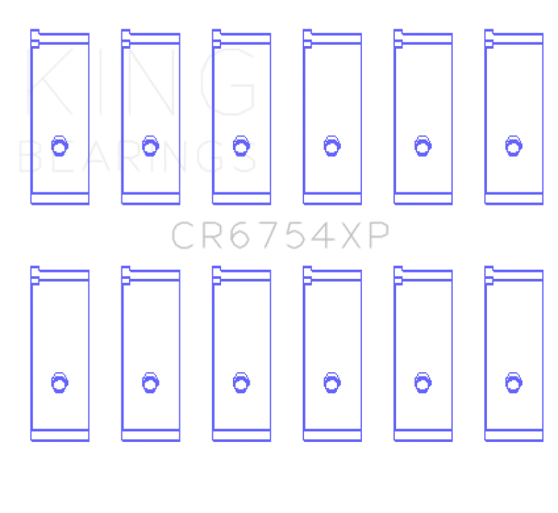 King Engine Bearings Toyota/Lexus 2JZGE/2JZGTE 3.0L (Size 0.25mm) Performance Rod Bearing Set - Main Product View