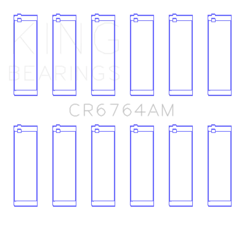 King Engine Bearings VW AES/AUE/ABV (Size +.25) Connecting Rod Bearing Set - Side View