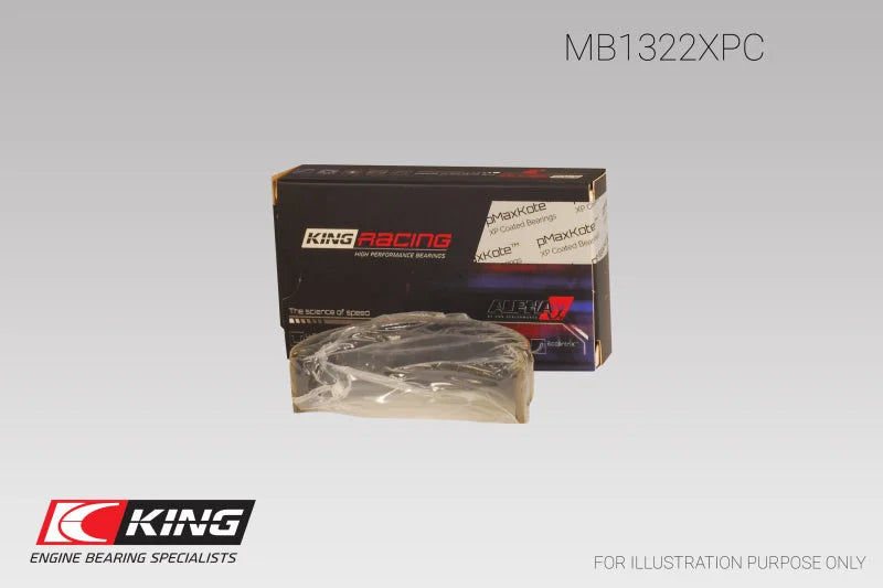 King Engine Bearings VW V8/V10 R8/RS6/Huracan (Size 0.26) Main Bearing Set - Back View