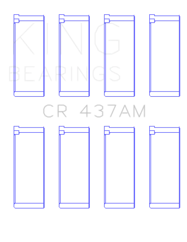 King Engine Bearings VW/Audi Aku/Aqm/Cr/Cy/Jk/Jr/Ky/Ra (Size +0.25mm) Connecting Rod Bearing Set - Detail View