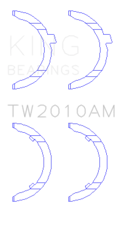 King Engine Bearings Volkswagen JR 1.6L (td) Thrust Washer Set - Main Product View