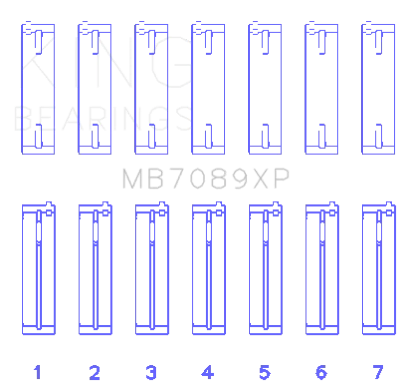 King Engine Bearings Volkswagen VR6 2.8L Performance Main Bearing Set - Size STD - Main Product View