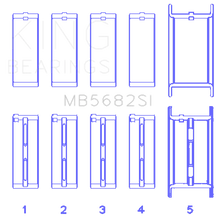 Load image into Gallery viewer, King Engine Bearings gm 496ci/8.1L 16v (Size STD) Performance Main Bearing Set - Side View