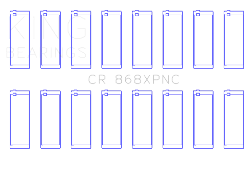 King Ford 4.6L/5.4L V8 SOHC (Size STDX) Performance Coated Rod Bearing Set - Size STDX - Side View