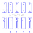 Load image into Gallery viewer, King Ford Escort/Sierra YB 2.0L DOHC Cosworth (Size STD) Performance Main Bearing Set - Side View