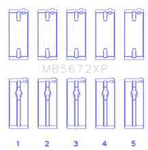 Load image into Gallery viewer, King Ford Escort/Sierra YB 2.0L DOHC Cosworth (Size STD) Performance Main Bearing Set - Side View