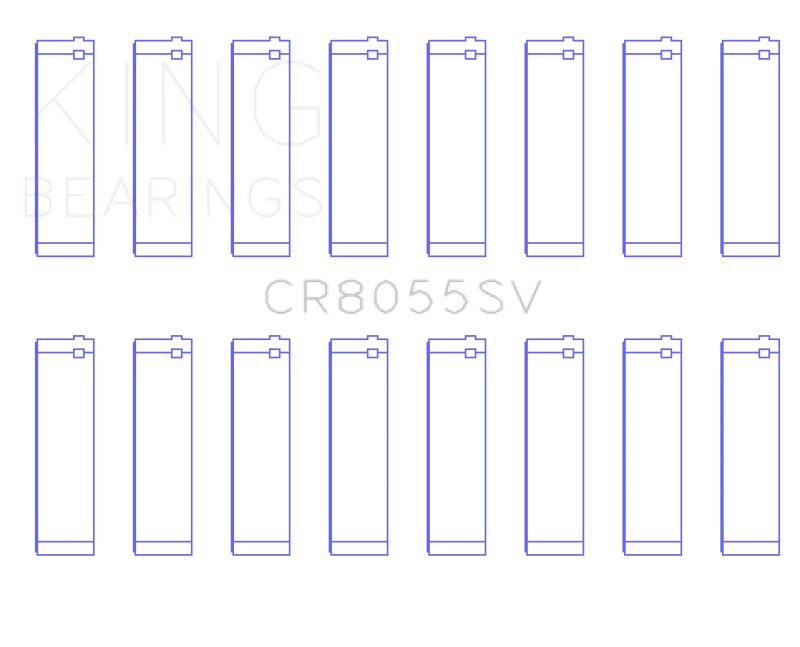King Ford Powerstroke 6.4L V8 (O/S Housing .002in) (Size STD) Connecting Rod Bearing Set - Main Product View