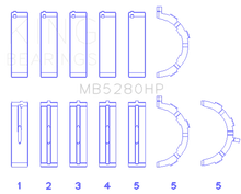 Load image into Gallery viewer, King Ford Prod. V8 4.6L/5.4L Will Not Fit 13-14 GT500 Performance Main Bearing Set - Size STD - Main Product View