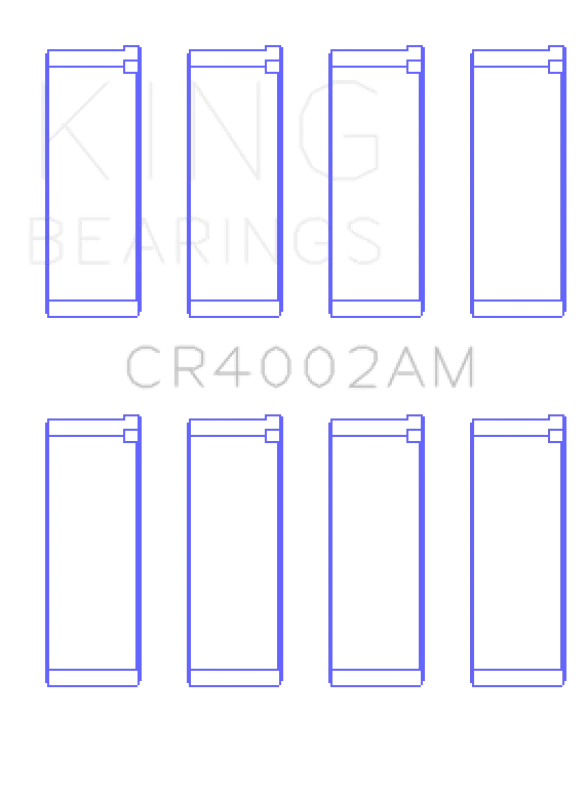 King Ford/Kia/Mazda DOHC 16 Valve/SOHC 16 Valve/SOHC 8 Valve Rod Bearing Set - Size STD - Side View