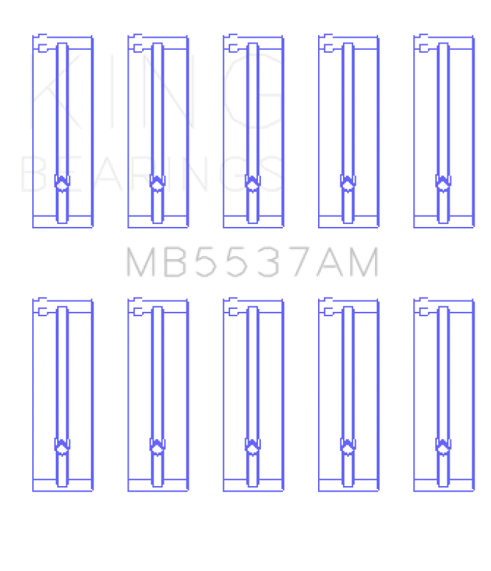 King Ford/Kia/Mazda DOHC 16 Valve/SOHC 8 Valve/SOHC 16 Valve (Size STD) Main Bearing Set - Main Product View