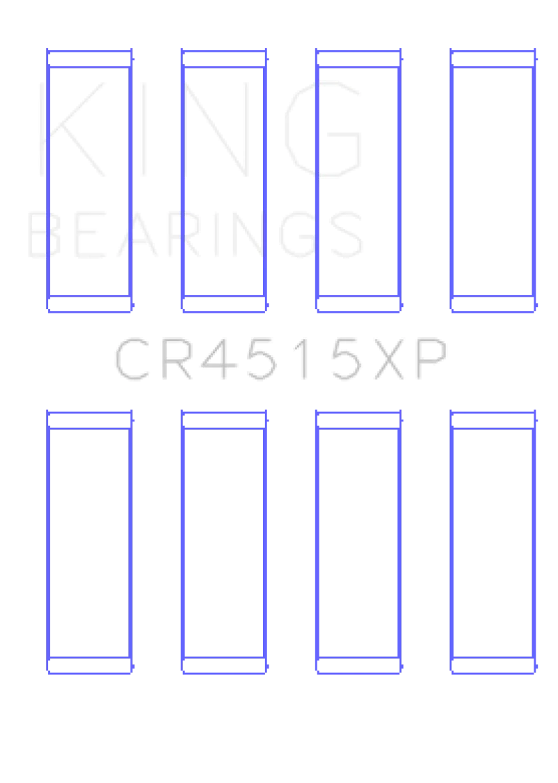King Ford/Mazda Duratec 121ci 2.0L 16V (Size 0.25) Connecting Rod Bearings (Set of 4) - Side View