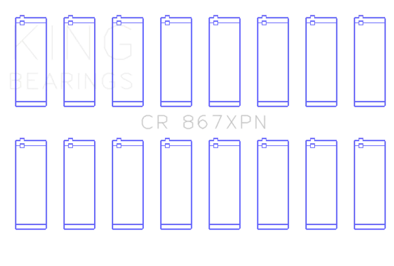 King GM 265CI 4.3L V8/283CI 4.7L V8/302CI 5.0L V8 (Size STD) Tri-Metal Performance Rod Bearing Set - Main Product View