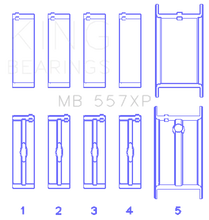 Load image into Gallery viewer, King General Motors 262/267/302/307.010in Undersize Crankshaft XP-Series Main Bearing Set (Set of 5) - Main Product View