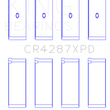 Load image into Gallery viewer, King Honda B18C1/B18C5 16V (Predoweled for Alum Rods) Performance Rod Bearing Set - Size STDX - Side View