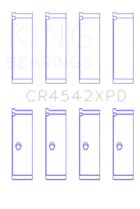 King Honda K-Series 2.0L/2.4 LXP Tri-Metal Performance Connecting Rod Bearing (Set of 4) - Size STDX - Side View