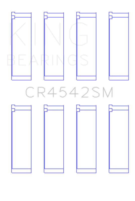 King Honda K-Series (Except A3) 16v 2.0L/2.3L/2.4L Connecting Rod Bearing Set (Set of 4) - Side View
