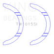 Load image into Gallery viewer, King Honda/Acura J32A1/J32A2/J35A3/J35A4/J35A5/J35A6/J35A7/J35A8/J35A9 Thrust Washer Set - Side View