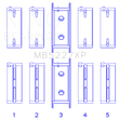 Load image into Gallery viewer, King Mitsubishi 4G63/4G64 6 Bolt 1st Gen DSM Performance Main Bearing Set - Size STDX - Side View